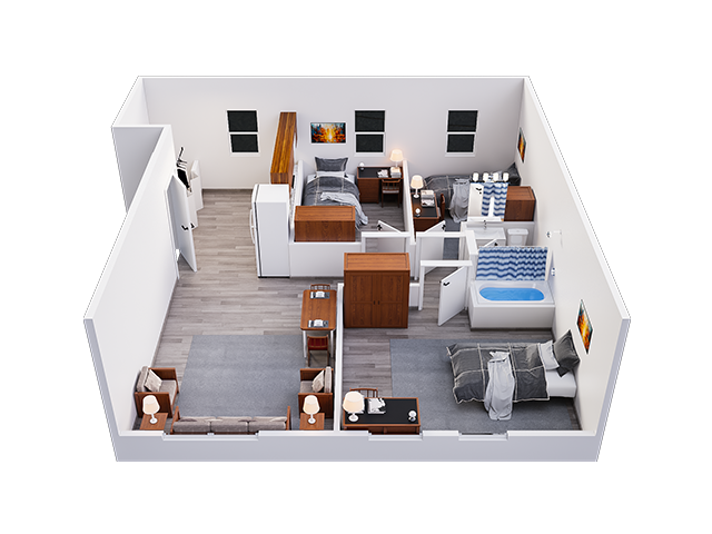 3x1 A4 Floor plan layout