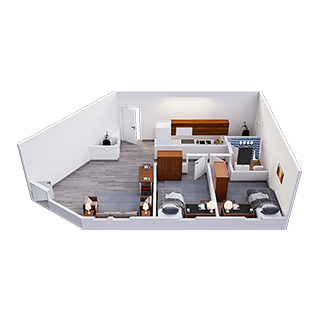 2-Bed Floorplans