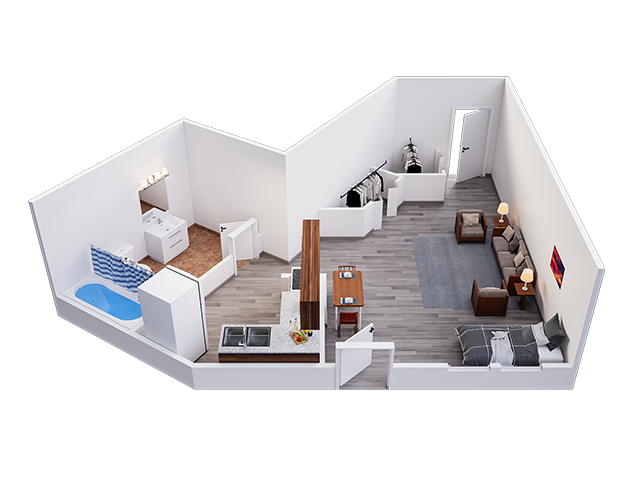 Studio Floor plan layout