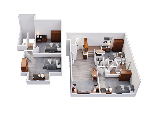 4x1 A4 Floor plan layout